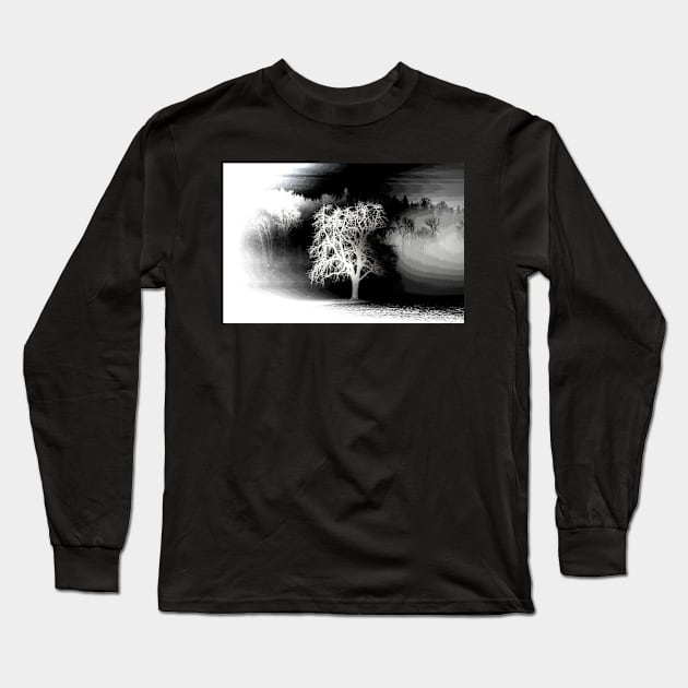 Tree negative art / Swiss Artwork Photography Long Sleeve T-Shirt by RaphaelWolf